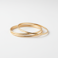 Set de 3 pulseras doradas bangle apilables