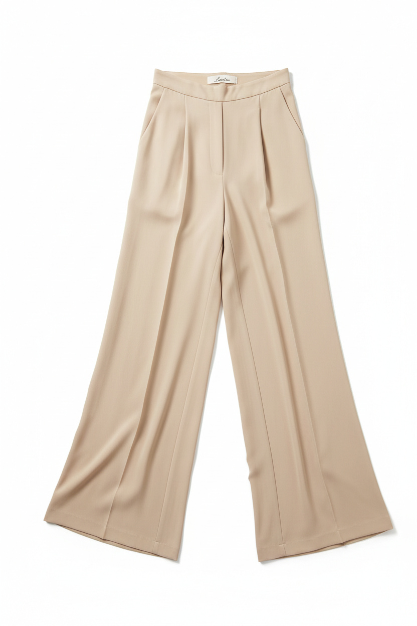 Pantalón Wide Leg Beige